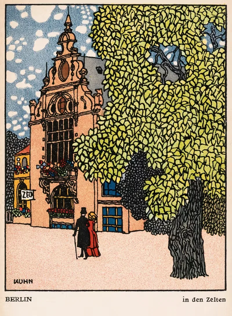 № 439: Берлин, В палатках by Франц Бернхард Кун, 1911 — digital art print download