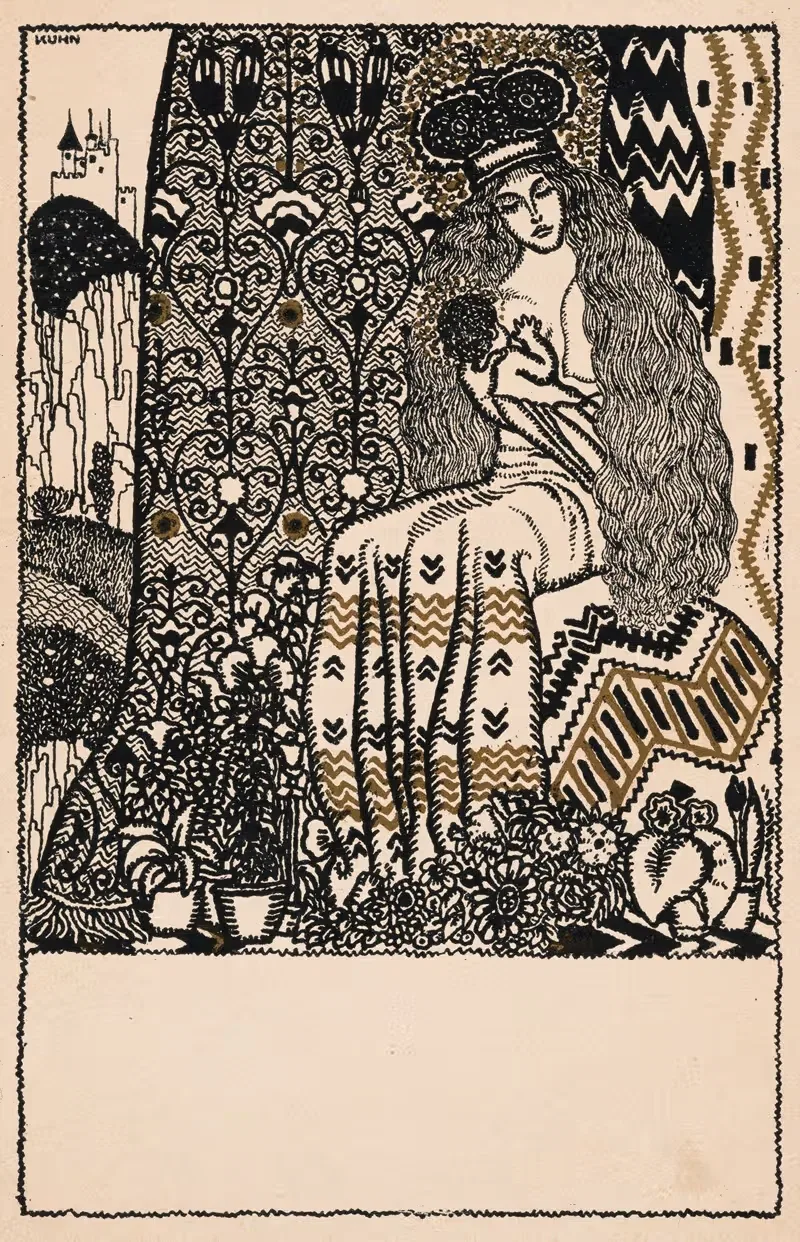 № 817: Пасхальная открытка by Франц Бернхард Кун, 1912 — digital art print download