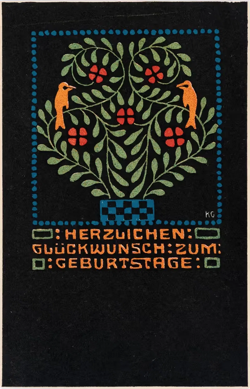 Nr. 51: Vögel in einem Blumenstock — Gustav Kalhammer