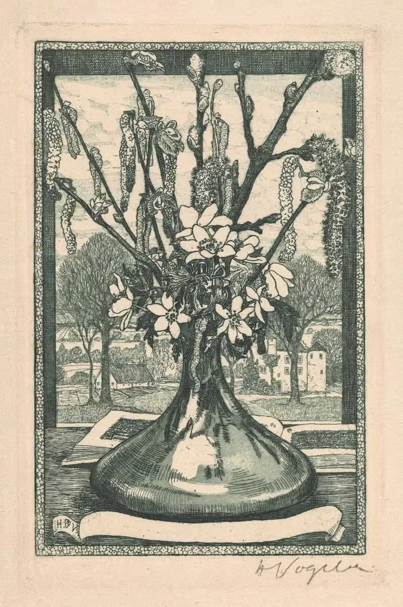 Экслибрис: Марта Вогелер by Генрих Фогелер, 1906 — digital art print download