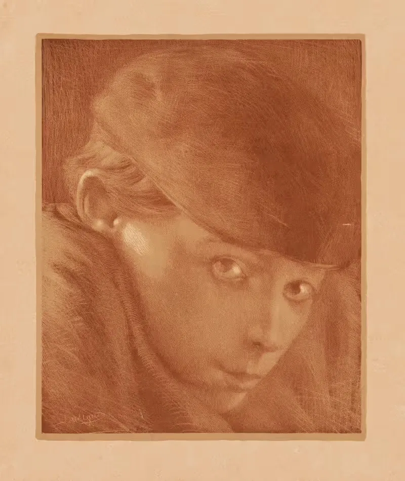 Голова мальчика by Йозеф Энгельхарт, 1898 — digital art print download
