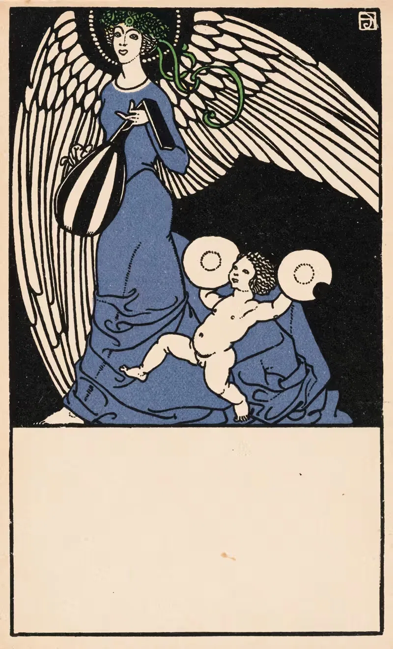 № 161: Пасхальная открытка by Йозеф фон Дивеки, 1908 — digital art print download