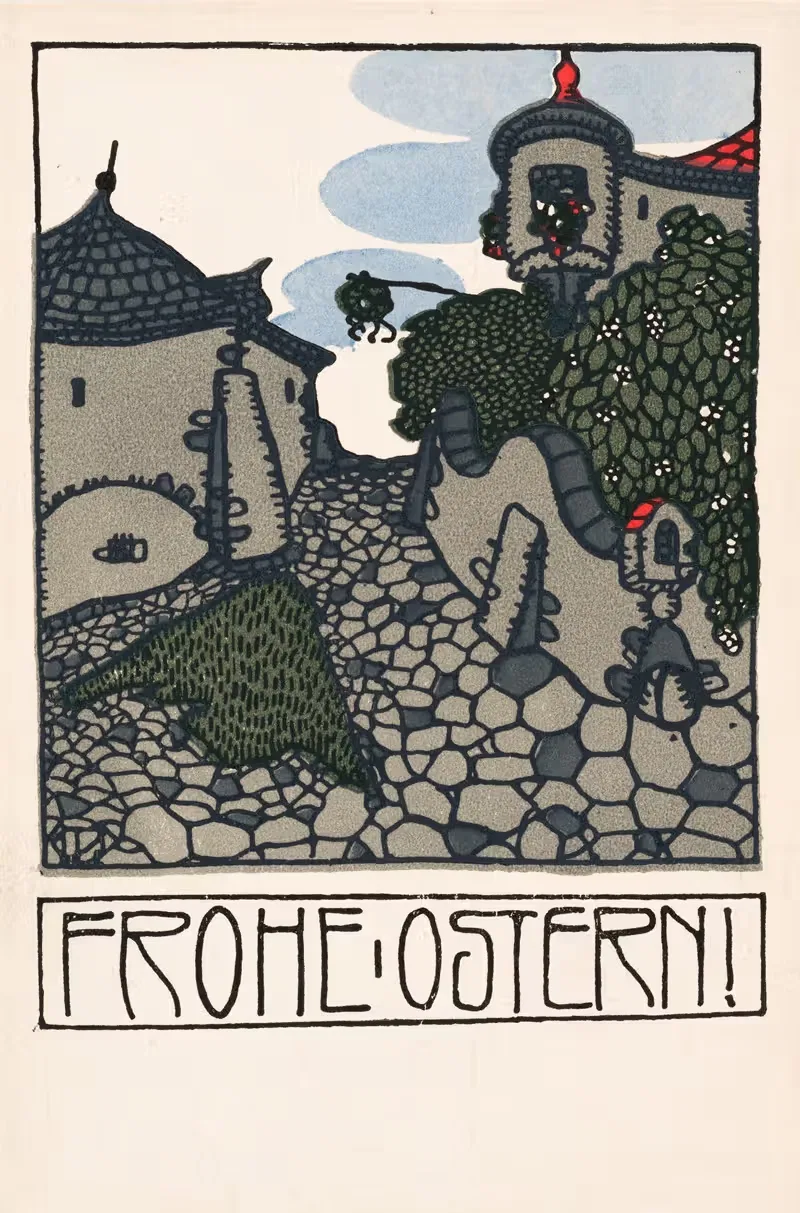№ 189: Пасхальная открытка by Йозеф фон Дивеки, 1909 — digital art print download