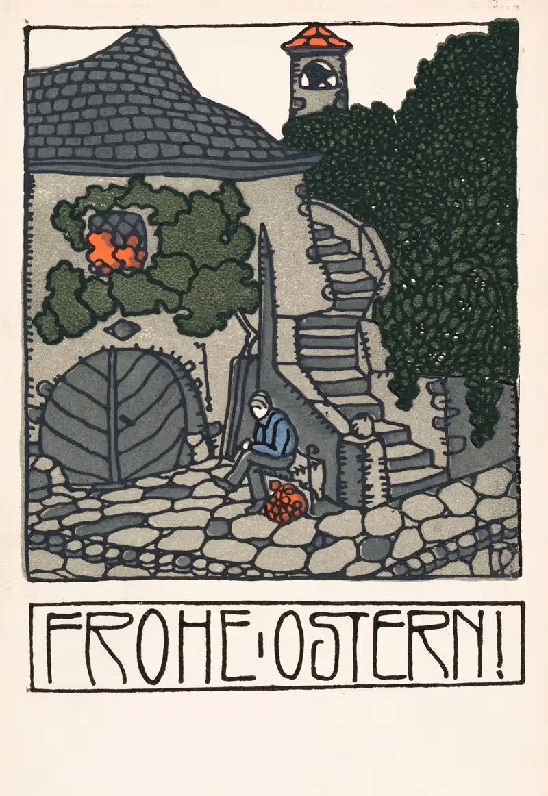 Nr. 192: Пасхальная открытка by Йозеф фон Дивеки, 1909 — digital art print download