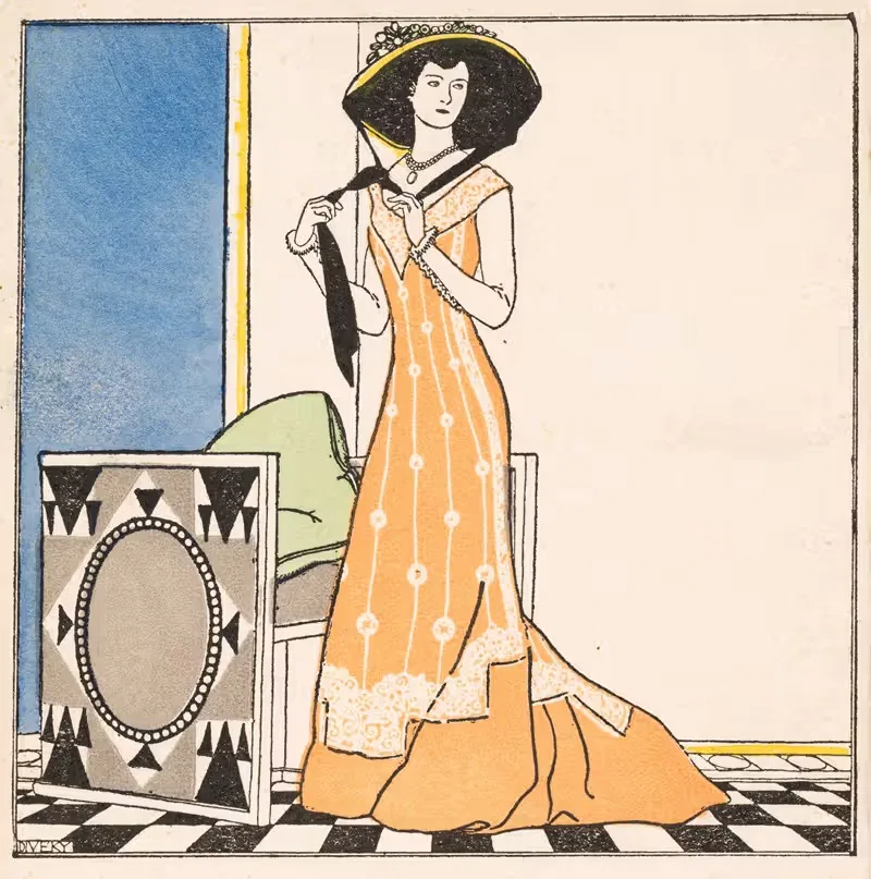 № 229: Модная карта by Йозеф фон Дивеки, 1909 — digital art print download