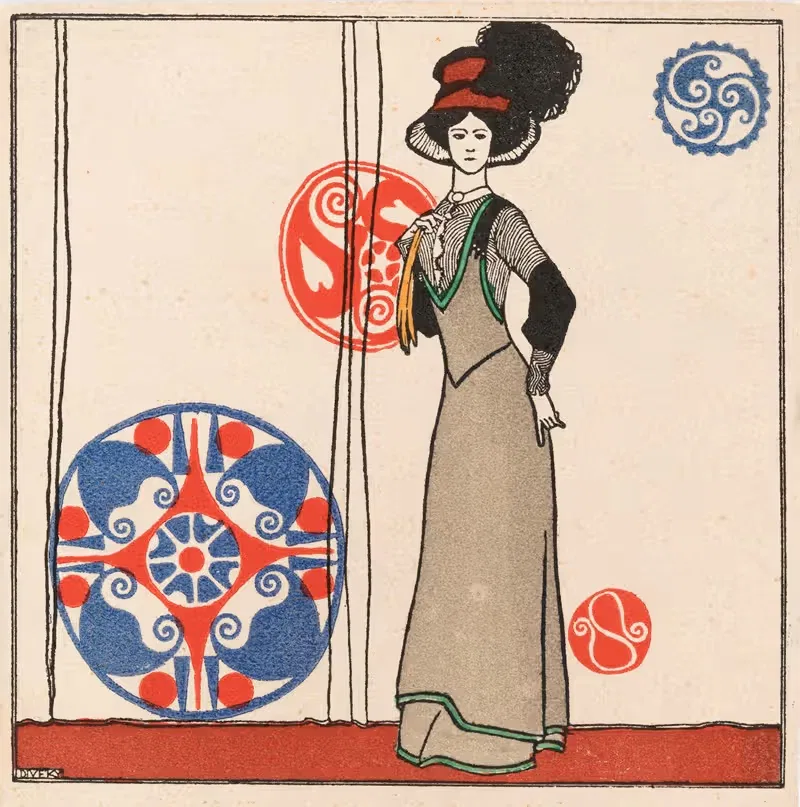 № 233: Модная карта by Йозеф фон Дивеки, 1909 — digital art print download