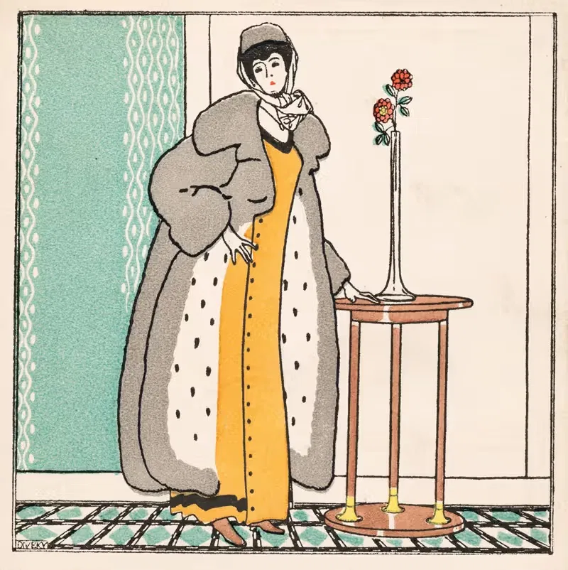 Nr. 236: Modekarte by Josef von Diveky, 1909 — digital art print download
