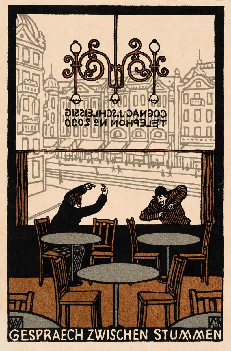 Разговор между немыми by Мориц Юнг, 1907 — digital art print download