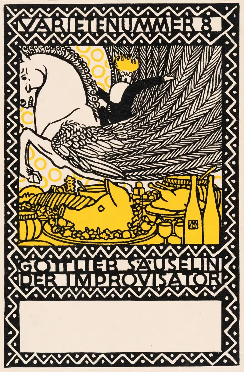 Nr. 92: 'Varieténummer 8: Готлиб Зайзели, импровизатор' — Мориц Юнг