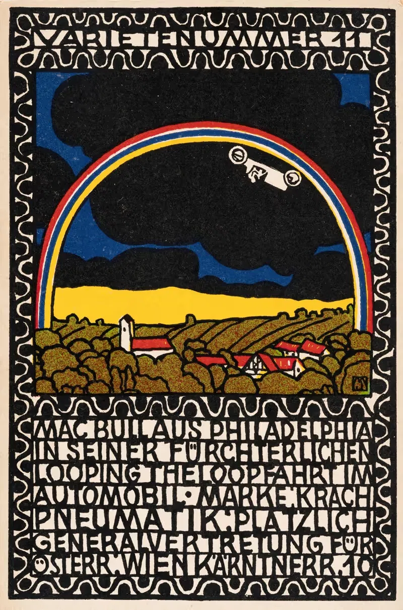 № 93: Мак Булл из Филадельфии в его ужасной аттракционе с петлями by Мориц Юнг, 1907 — digital art print download