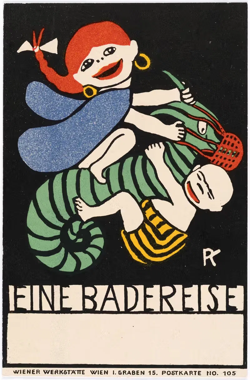 Nr. 105: Поездка на купание by Рудольф Кальвах, 1907 — digital art print download