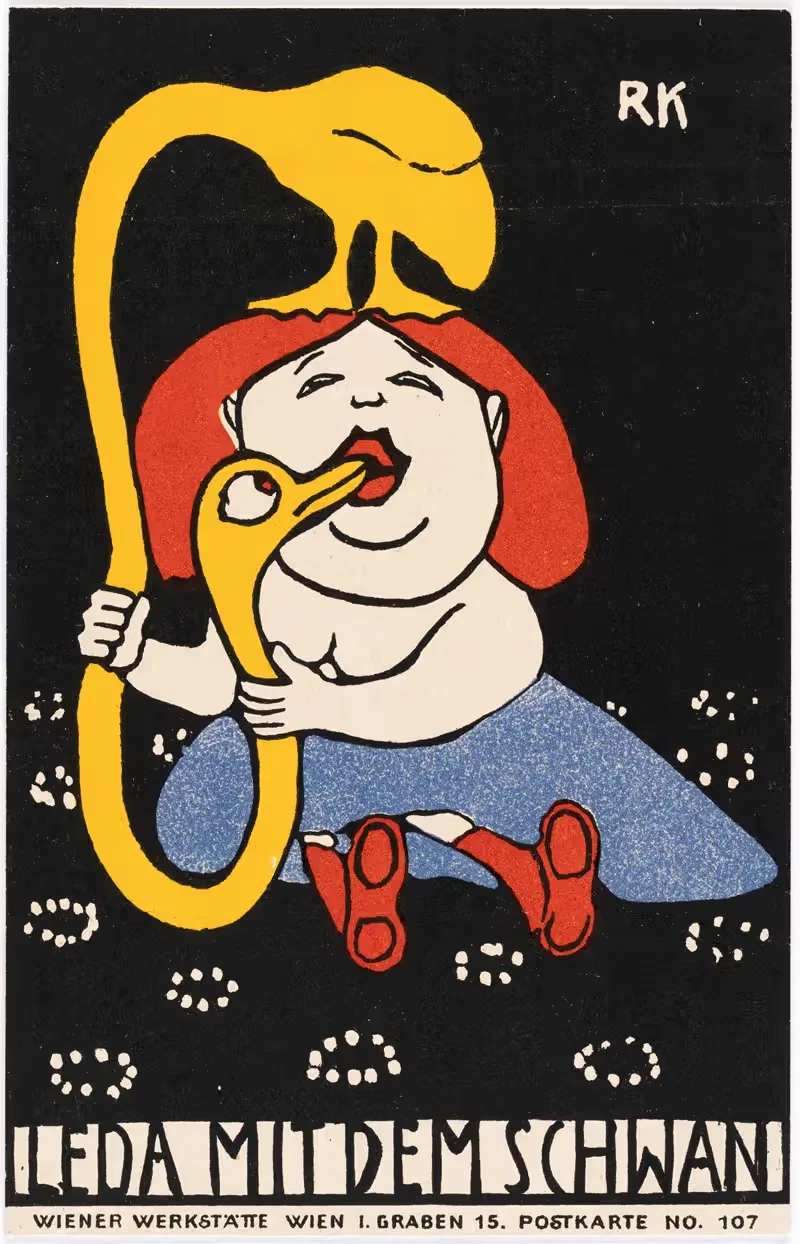 Nr. 107: Леда с лебедем by Рудольф Кальвах, 1907 — digital art print download