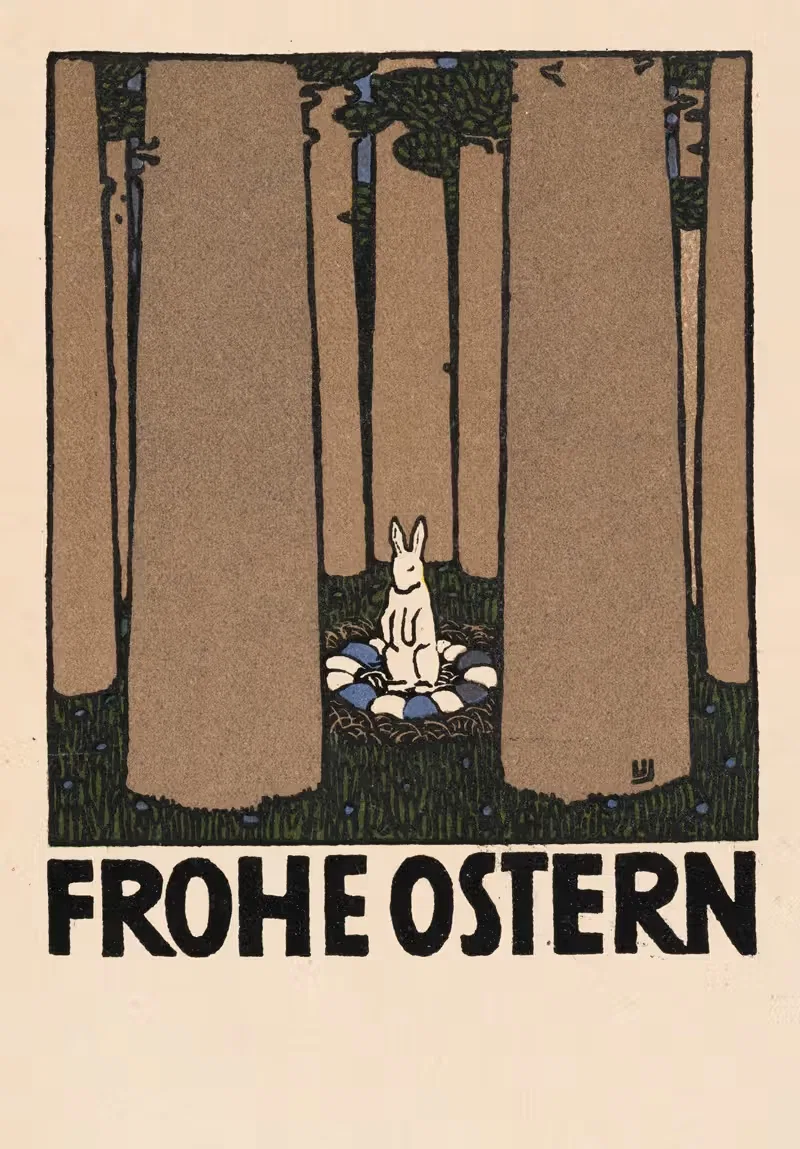 № 145: Пасхальная открытка by Урбан Янке, 1908 — digital art print download
