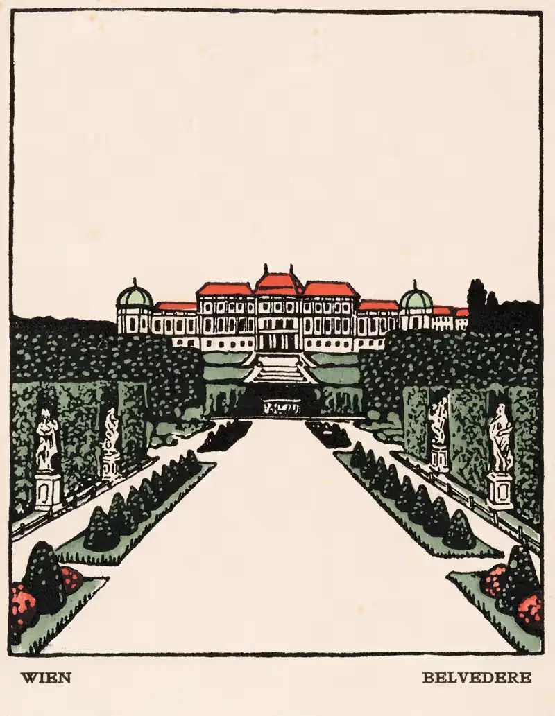 Nr. 36: Вена, Белведер by Урбан Янке, 1908 — digital art print download