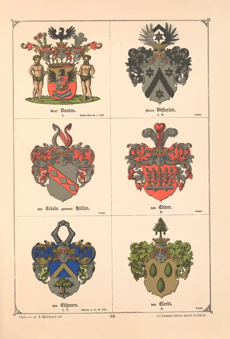 Балтийская гербовая книга Пл.025 by Адольф Маттиас Хильдебрандт, 1882 — digital art print download