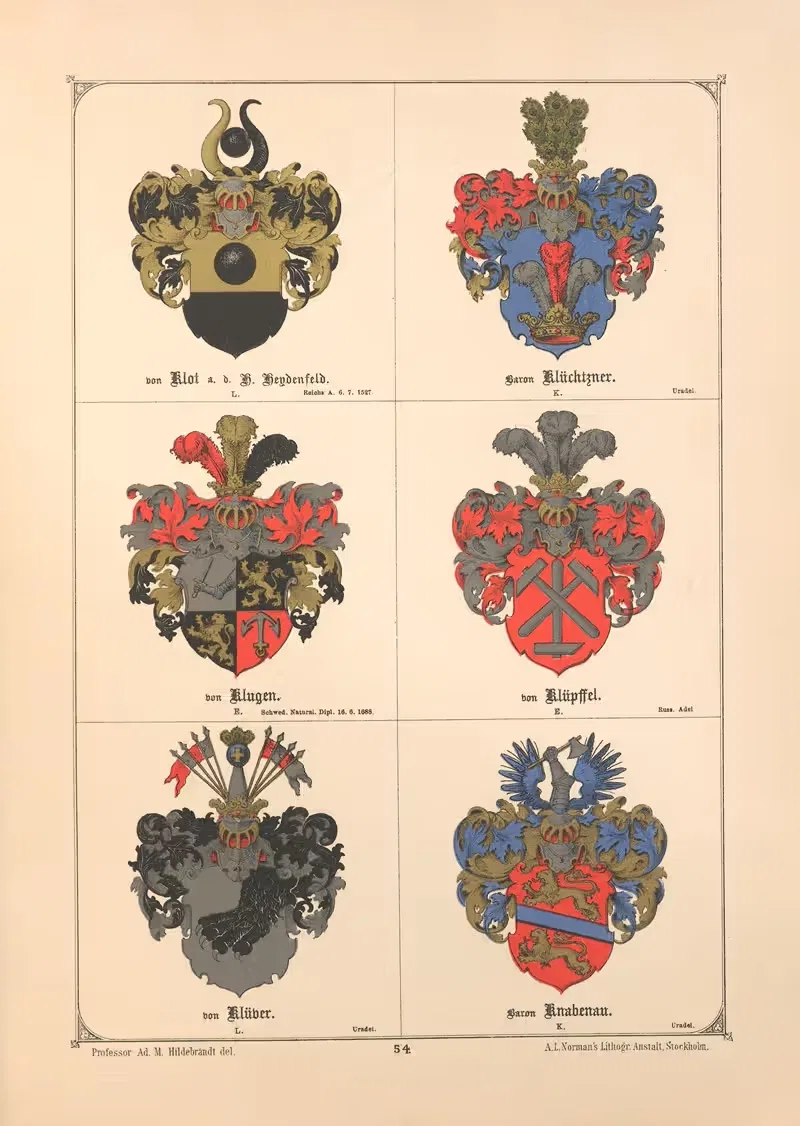 Балтийская геральдическая книга by Адольф Маттиас Хильдебрандт, 1882 — digital art print download