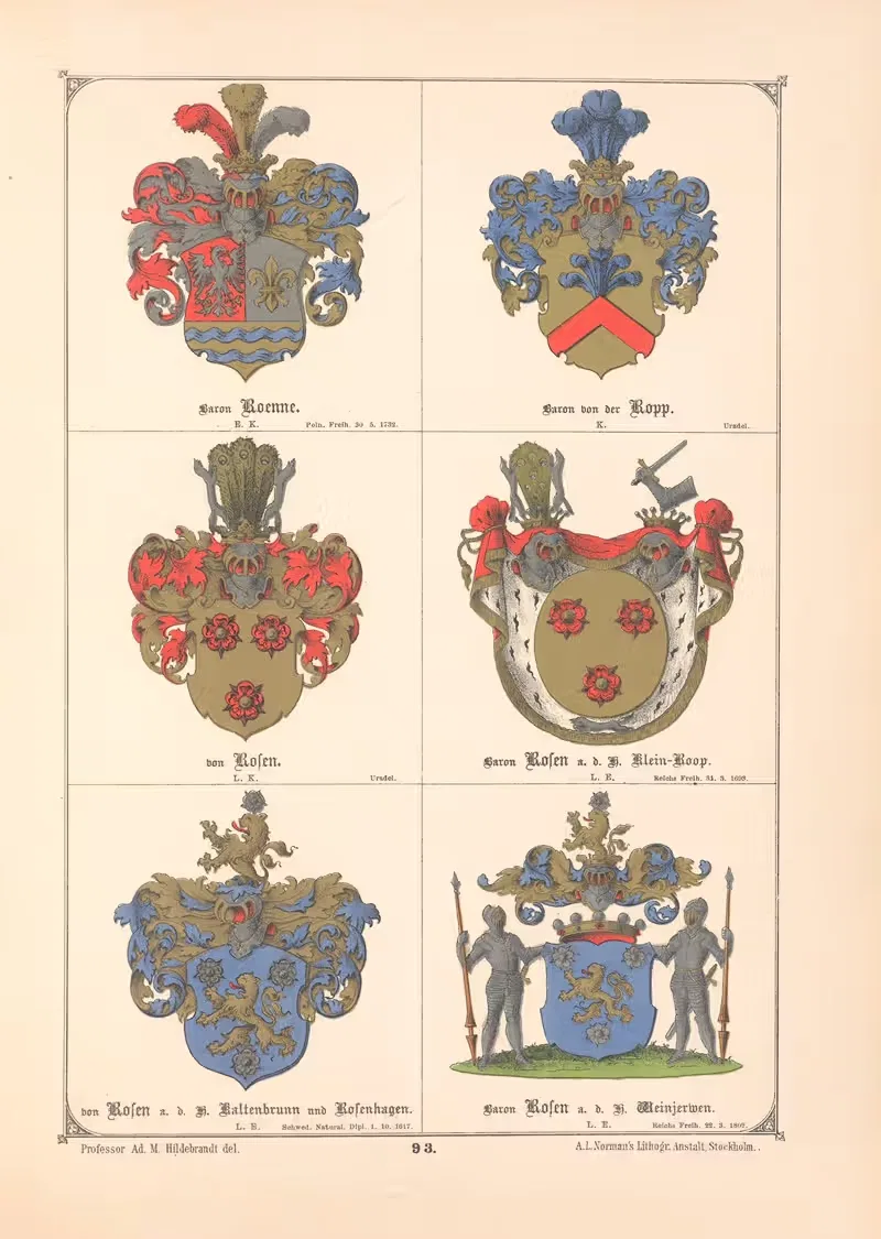 Балтийская гербовая книга Пл.084 by Адольф Маттиас Хильдебрандт, 1882 — digital art print download