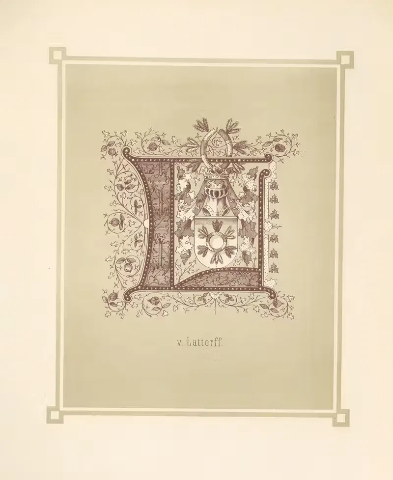 Геральдический алфавит Pl.12 by Адольф Маттиас Хильдебрандт, 1884 — digital art print download