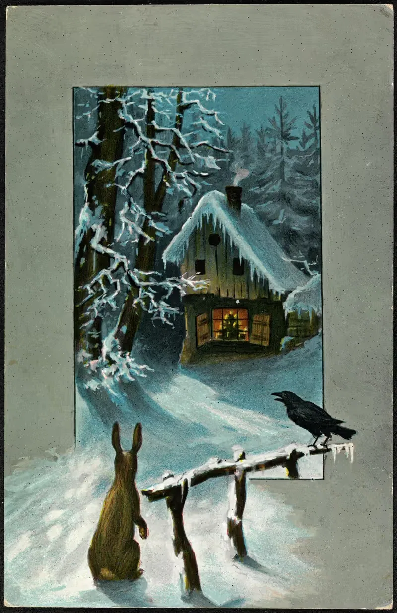 Рождественская открытка, 1909 by Аноним — digital art print download