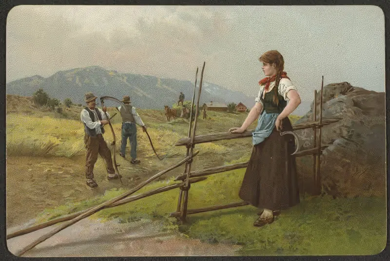 Женщина с серпом by Аксель Хьялмар Эндэр — digital art print download