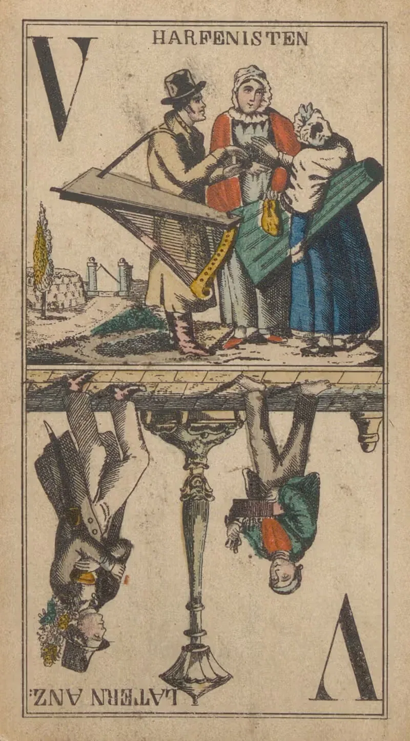V; Арфисты; Латерн Анз. by Карл Хольдхаус, 1850 — digital art print download