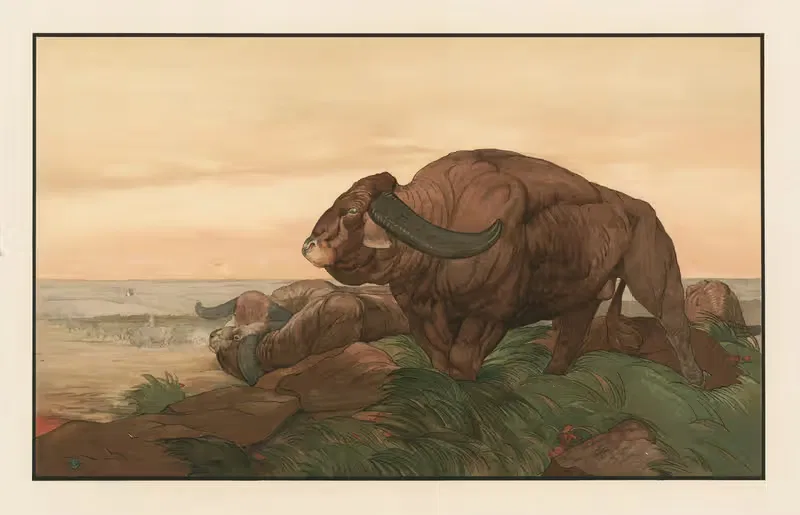 The return of the buffalo herd — Charles Maurice Detmold