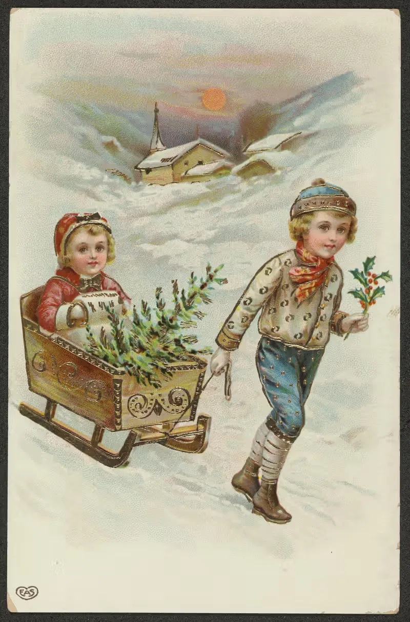 Рождественская открытка by Э. А. Швердтфегер — digital art print download
