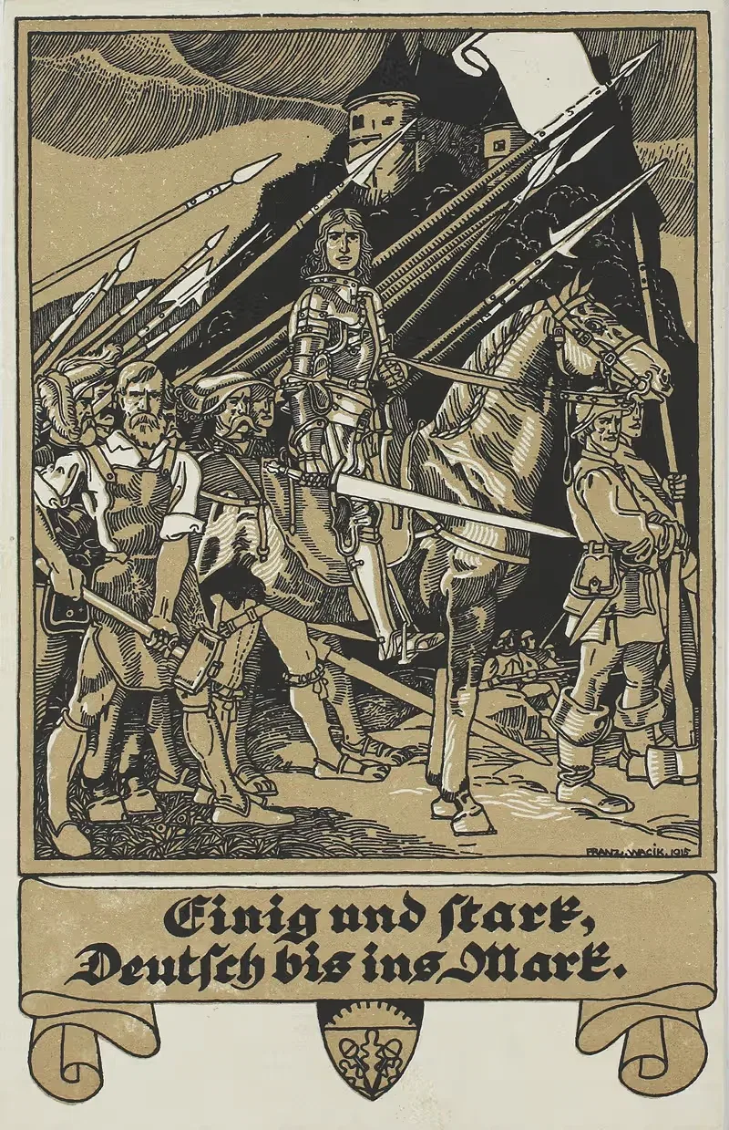 Единство и сила, немцы до мозга костей by Франц Вацик, 1915 — digital art print download