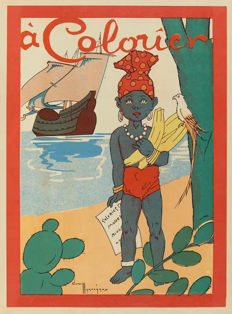 À Colorier Pl.01 by Gaston Marechaux, 1936 — digital art print download