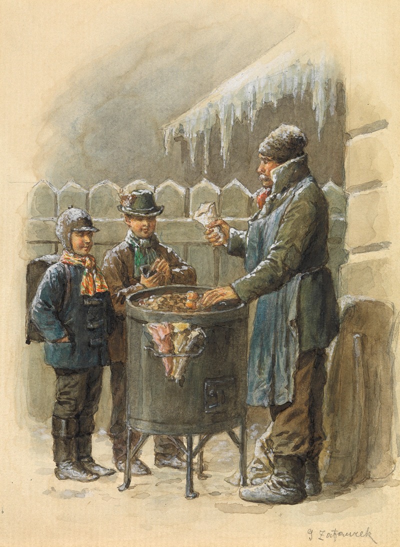 Maronibrater by Gustav Zafaurek, 1893 — digital art print download