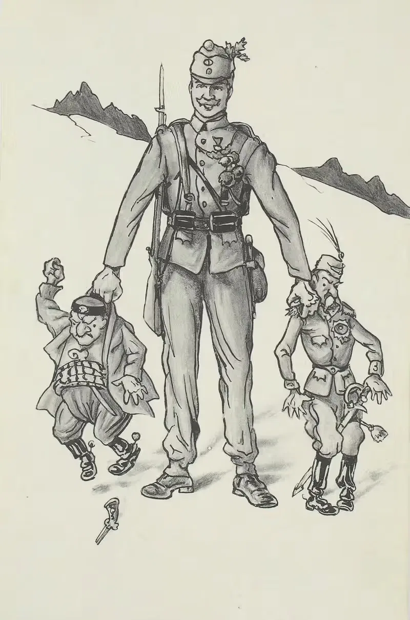 Военная карикатура by Ханс Хаузнер, 1914 — digital art print download