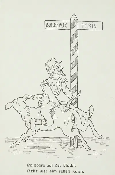 Пуанкаре в бегах. Спасайся, кто может by Ханс Хаузнер, 1914 — digital art print download