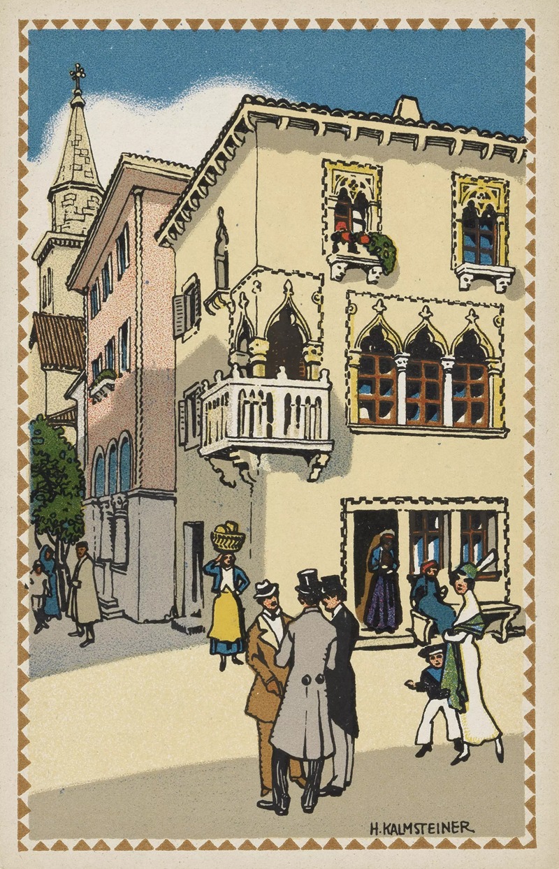 Pirano, ca Dóro by Hans Kalmsteiner, 1913 — digital art print download