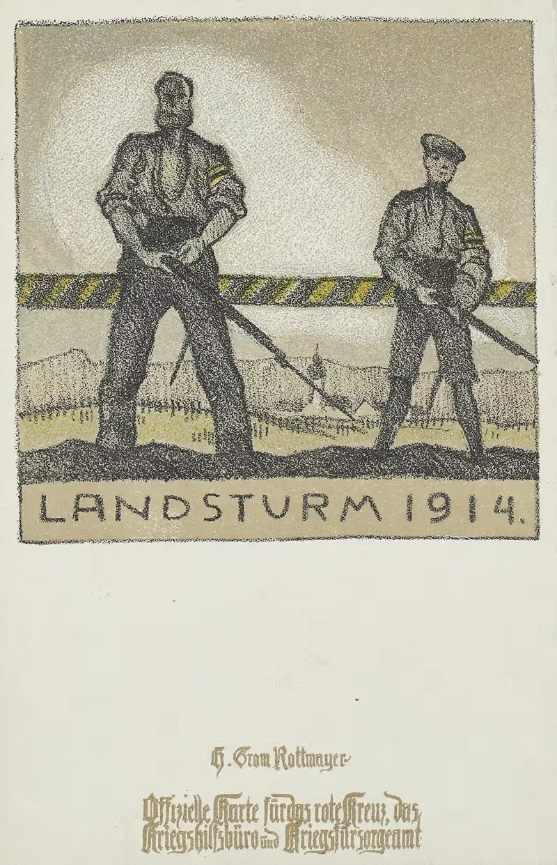 Ландштурм 1914 by Германн Гром-Роттмайер, 1915 — digital art print download