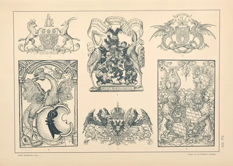 Геральдический атлас Пл.10 by Хуго Герман Стрёль, 1899 — digital art print download