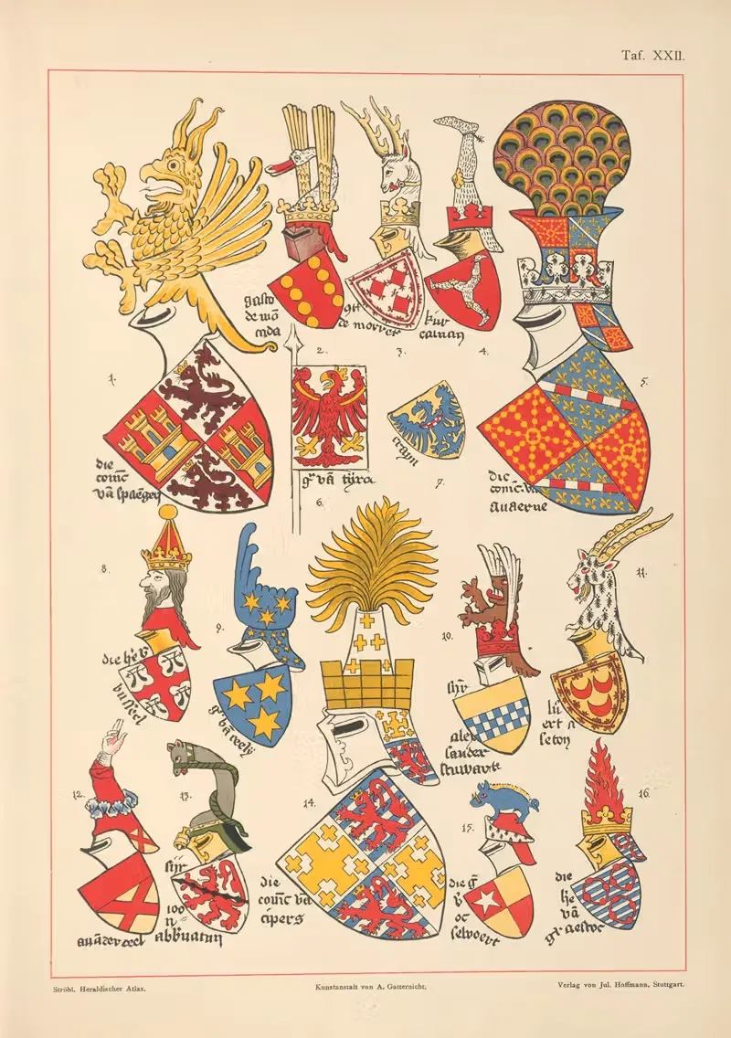 Геральдический атлас, ч. 18 by Хуго Герман Стрёль, 1899 — digital art print download
