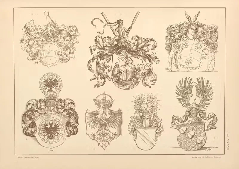 Геральдический атлас Pl.33 by Хуго Герман Стрёль, 1899 — digital art print download
