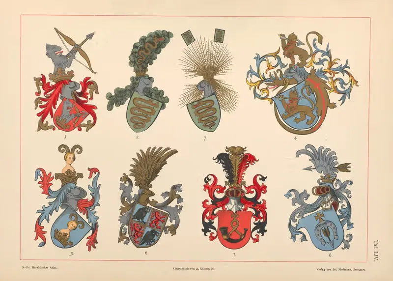 Геральдический атлас Пл.50 by Хуго Герман Стрёль, 1899 — digital art print download