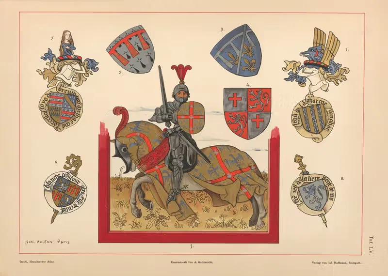 Геральдический атлас Пл.51 by Хуго Герман Стрёль, 1899 — digital art print download