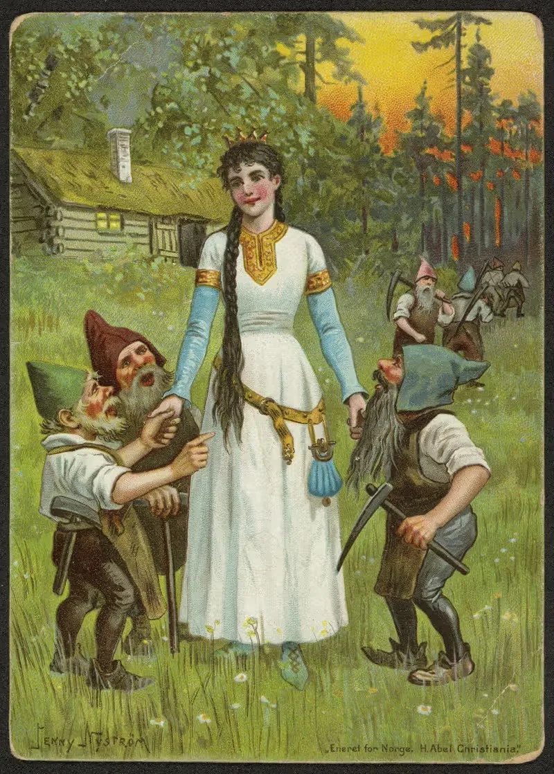 Белоснежка и семь гномов by Дженни Нюстрём — digital art print download