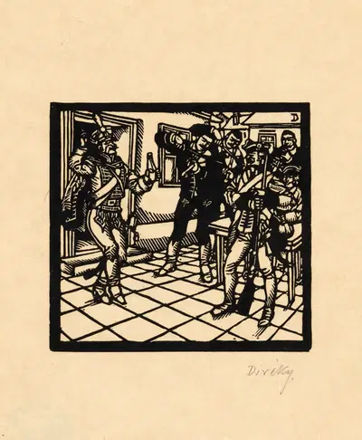 Сцена солдат by Йозеф фон Дивеки, 1915 — digital art print download
