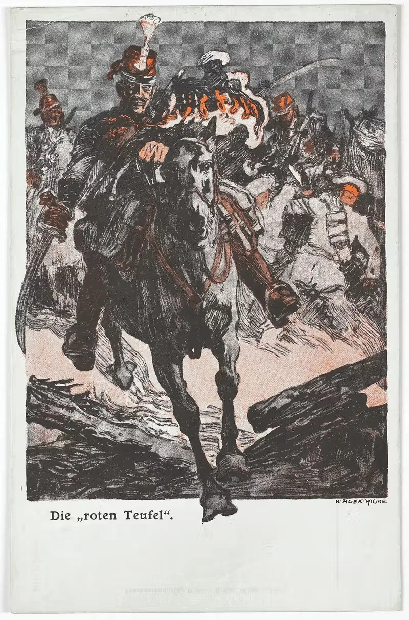'Красные дьяволы' by Карл Александр Вилке, 1914–1918 — digital art print download