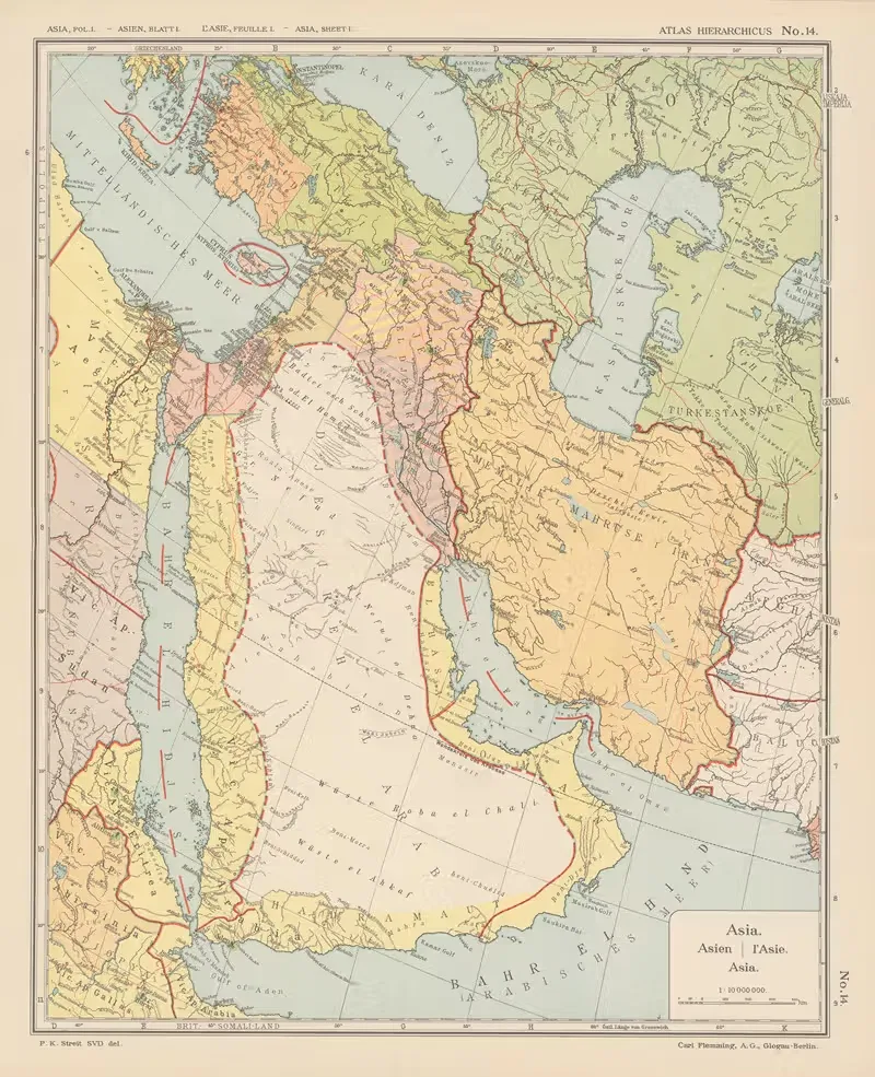Атлас иерархический Пл.14 by Карл Штрайт, 1913 — digital art print download