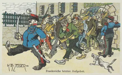 Последний призыв Франции. by Карл Теодор Цельгер, 1914 — digital art print download