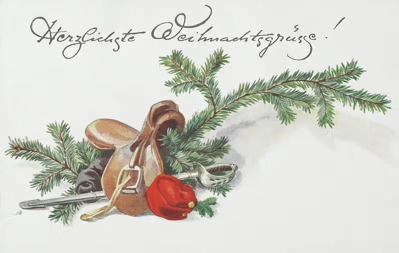 Herzlichste Weihnachtsgrüsse by M. Munk, 1914 — digital art print download