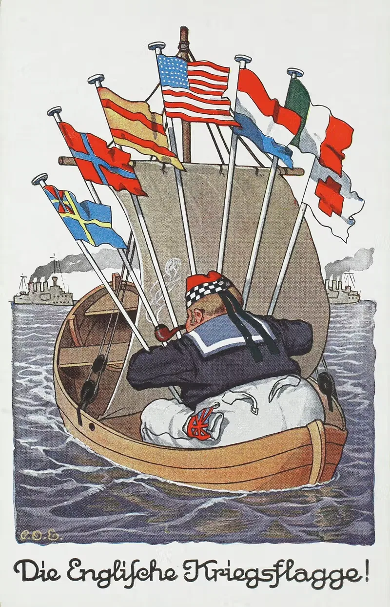 Английский военный флаг! by Пауль Отто Энгельхард, 1915 — digital art print download