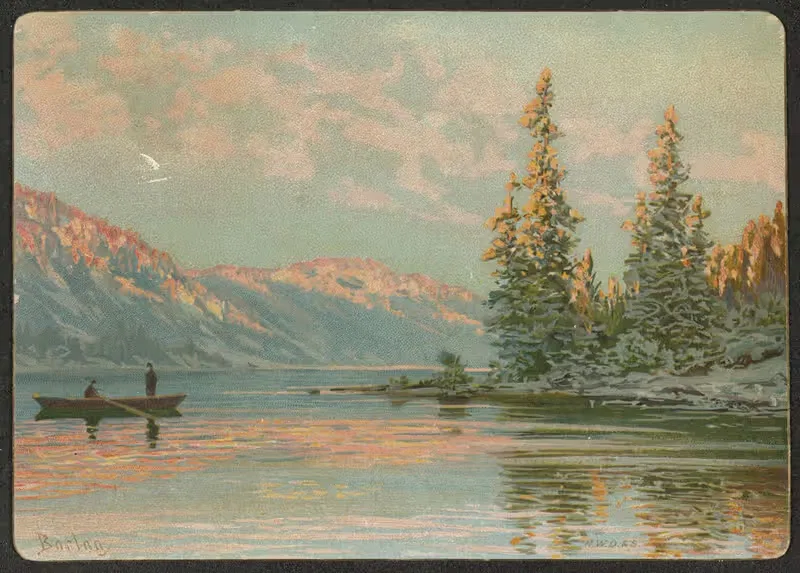 Winter motif by Philip Barlag, 1890-1896 — digital art print download