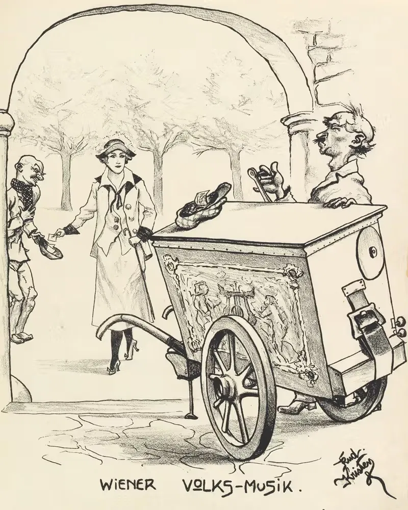 Венская народная музыка by Рудольф Кристен, 1921 — digital art print download