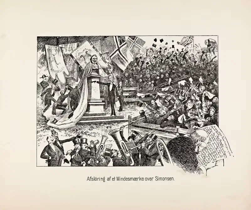 Открытие памятника Симонсена by Теодор Киттельсен, 1889 — digital art print download