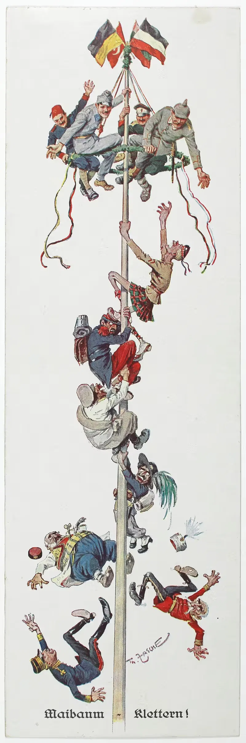 Maibaum-Klettern! by Theodor Zasche, 1915-1916 — digital art print download